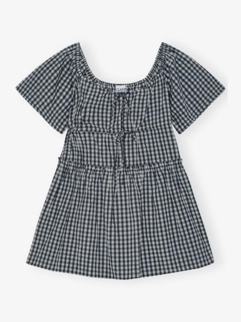 SEERSUCKER CHECK MINI LAYER DRESS