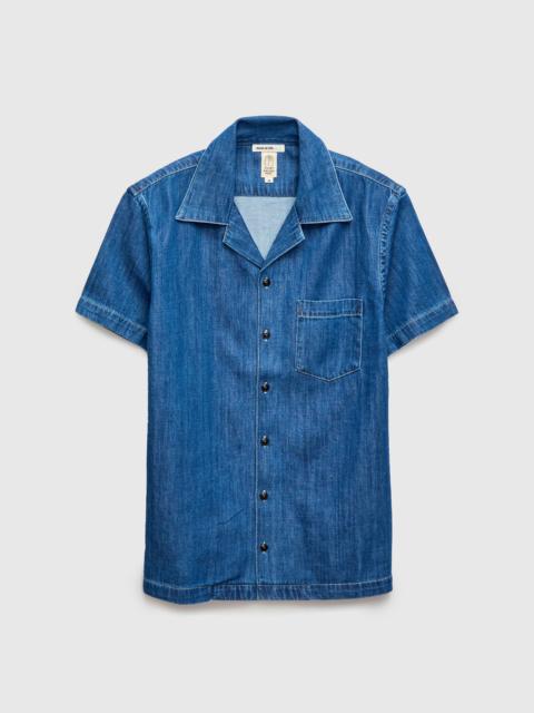 HIROSHI KATO The Wrench Short Sleeve Shirt in Light Indigo