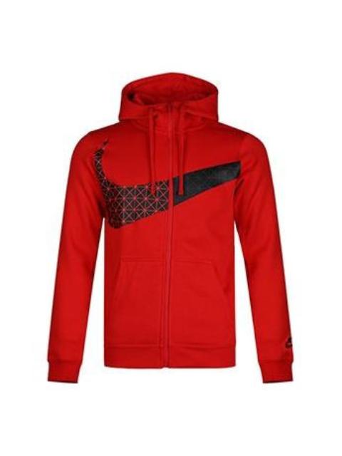Nike Nike Big Swoosh LOGO Large Hooded Jacket Red BV5822-650