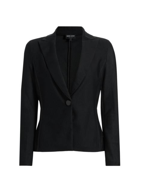 GIORGIO ARMANI Women's Fitted One-Button Blazer - Black