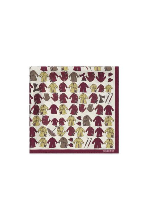 Burberry trench coat silk scarf