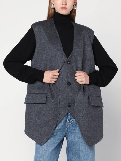 Bottega Veneta Reversible grey wool vest