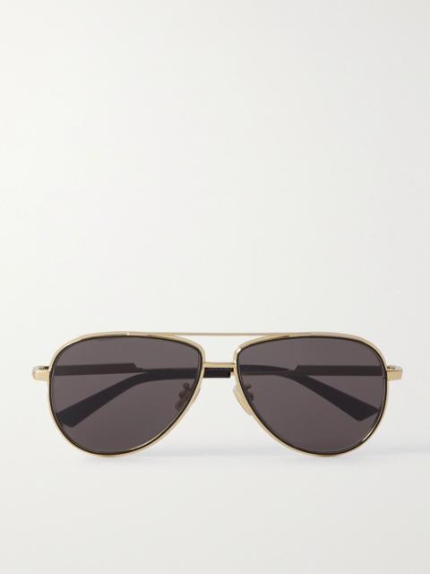 Bottega Veneta Aviator-style gold-tone sunglasses Gold