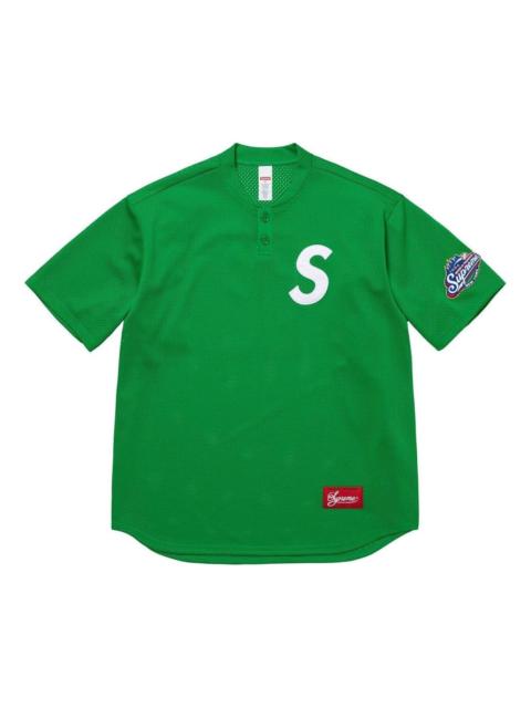 Supreme Supreme S Logo Baseball Henley 'Green' SS25KN95-GREEN