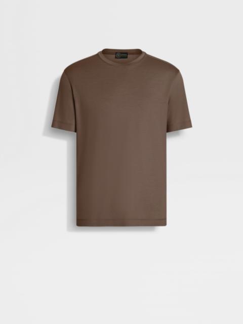 ZEGNA BROWN VELLUS AUREUM T-SHIRT