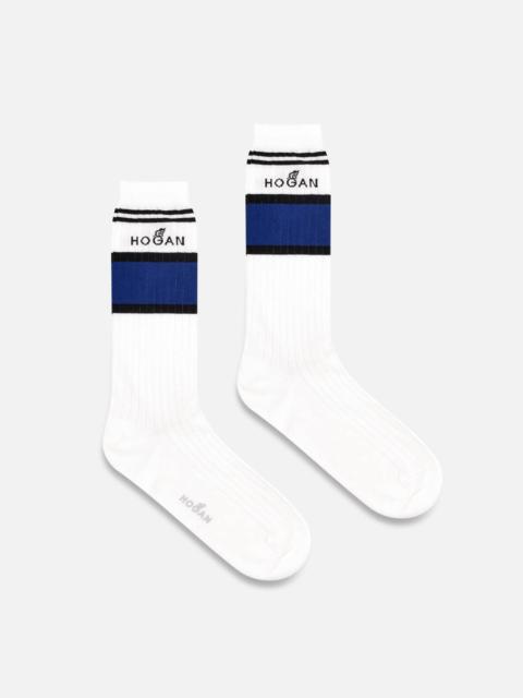 HOGAN Hogan Socks White Blue Black