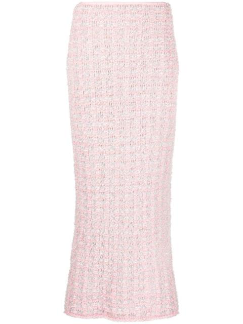 BALENCIAGA Back-to-Front bouclé long skirt