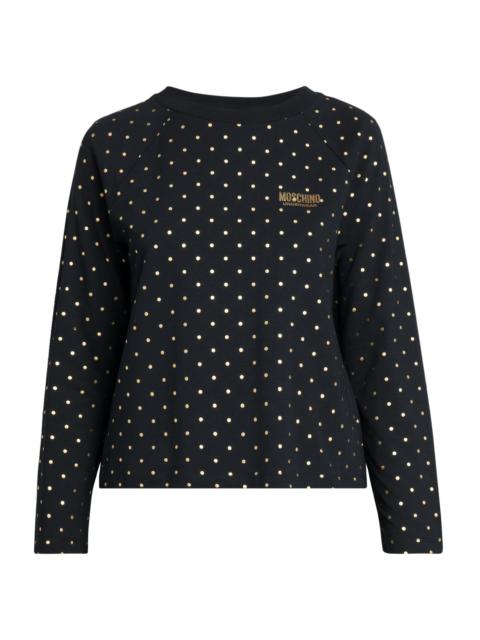 Moschino Women's Fantasy Stretch-Cotton Pajama Top - Fantasy Print Black