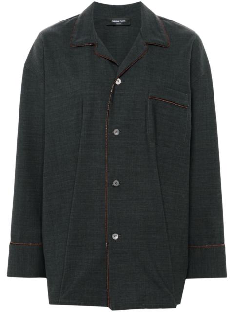 FABIANA FILIPPI bead-trim oversized shirt