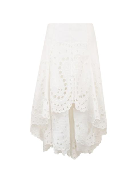 Charo Ruiz Finn eyelet asymmetric skirt