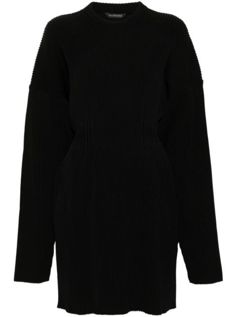 BALENCIAGA ribbed mini dress