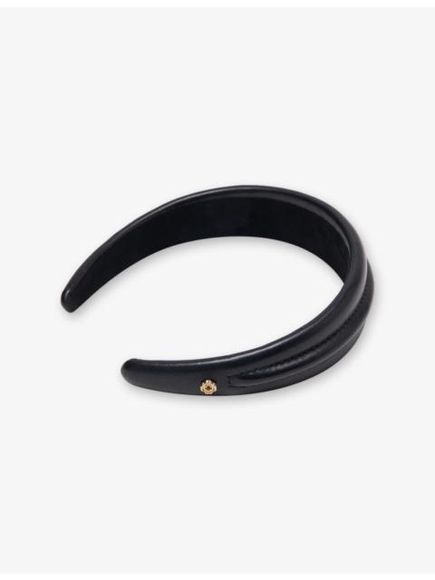 maje Branded Leather Headband