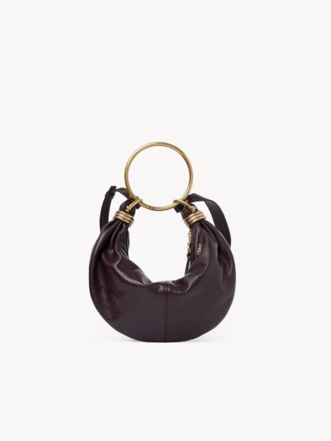 SMALL BRACELET HOBO BAG IN GRAINED LEATHER