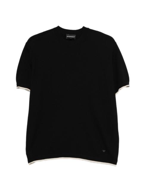EMPORIO ARMANI contrast-trim T-shirt