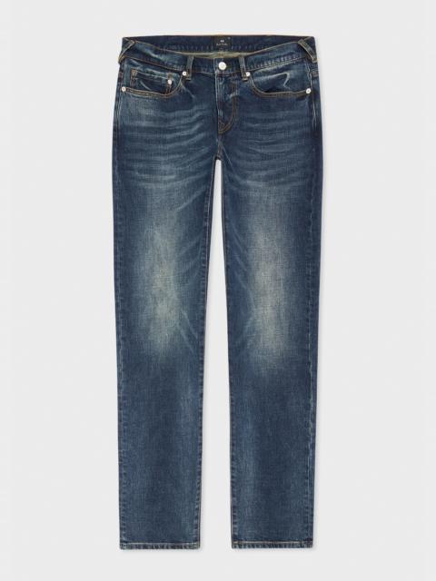 Paul Smith Tapered-Fit Vintage-Wash 'Crosshatch Stretch' Jeans