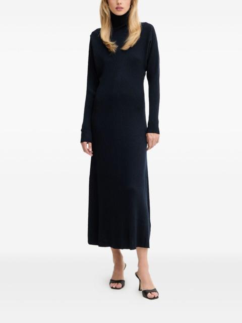 BOSS roll-neck midi dress