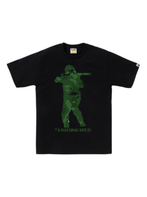 A BATHING APE® A Bathing Ape Bitmap Soldier Tee 'Black' 1K80-110-042-BLACK