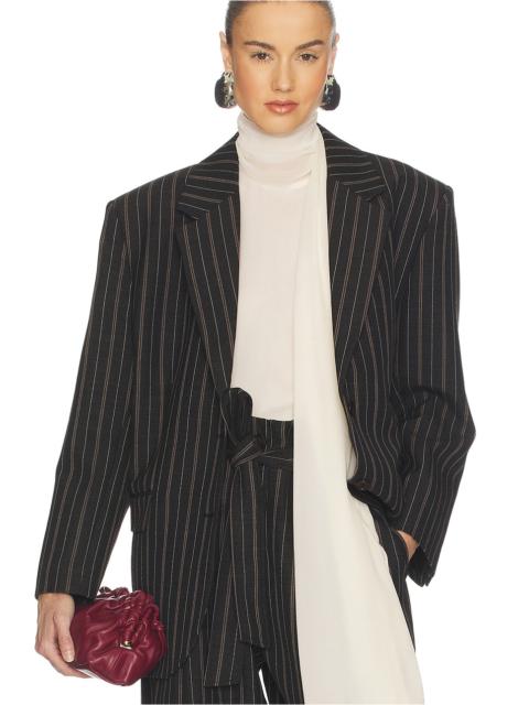 HELSA Stripe Twill Boyfriend Blazer