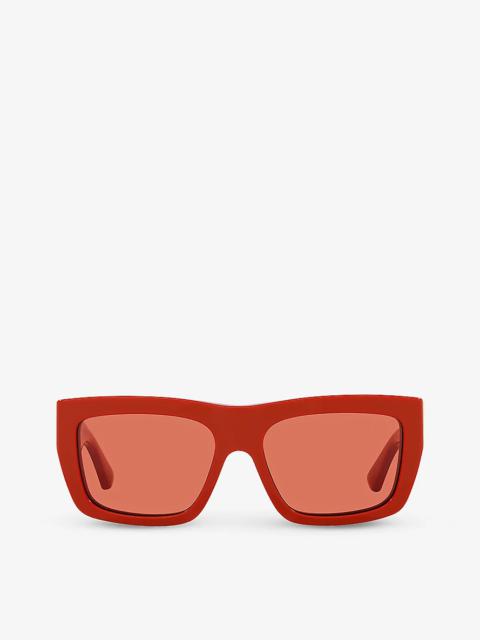Bottega Veneta BV1178S rectangle-shape acetate sunglasses