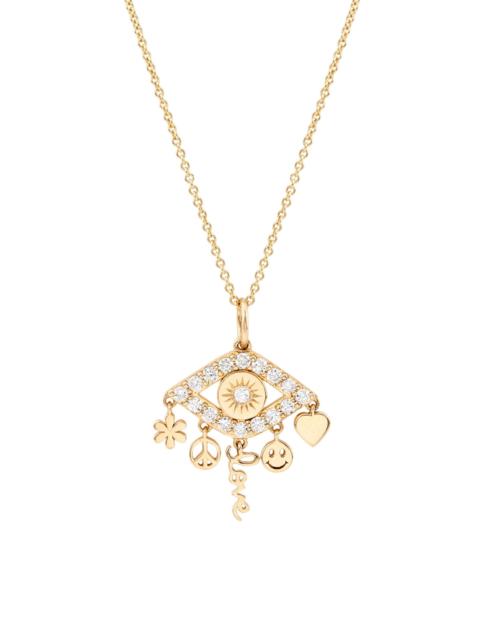 SYDNEY EVAN Women's 14K Yellow Gold & 0.18 TCW Diamonds Evil Eye Necklace - Gold