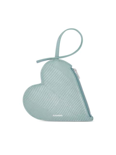 Jil Sander heart-shaped leather pouch