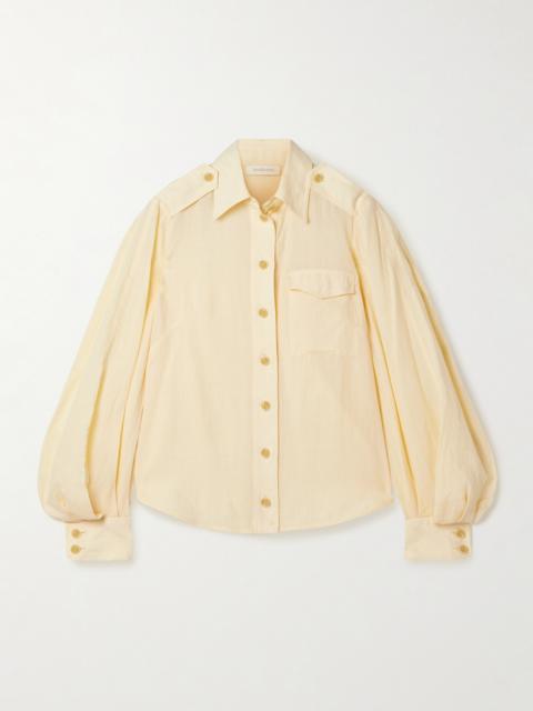 Zimmermann Illuminate Pleated Ramie Shirt