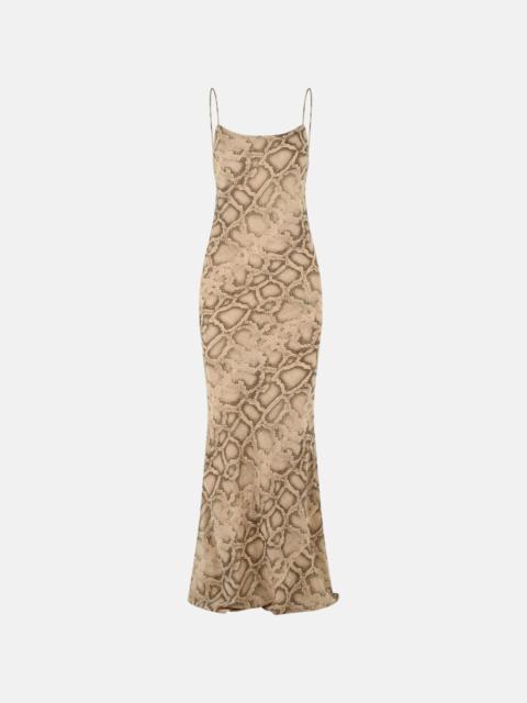 THE ANDAMANE SNAKE PRINT 'NINFEA' POLYESTER DRESS