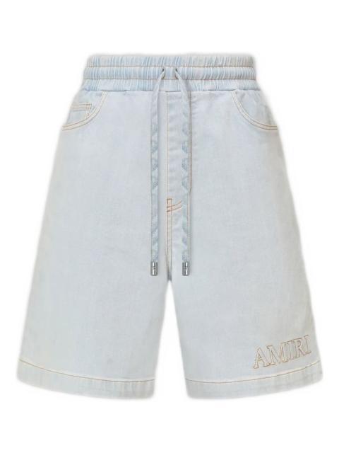 AMIRI logo-patch denim shorts