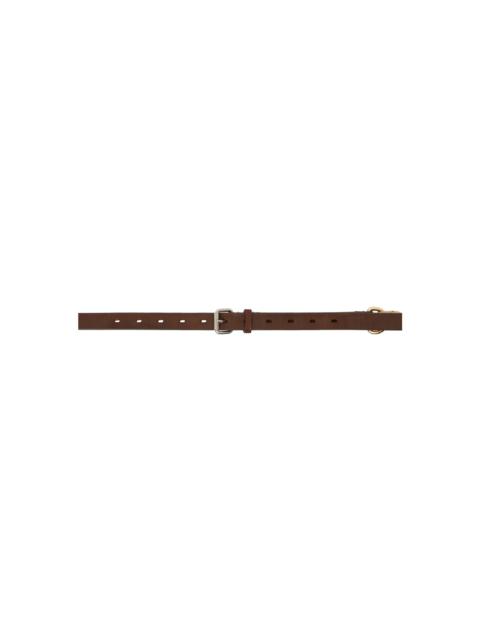 doublet Brown & Pink Leather Handle Belt