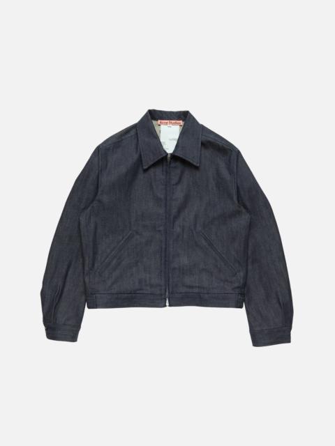 Acne Studios Branded selvedge denim jacket - Indigo blue