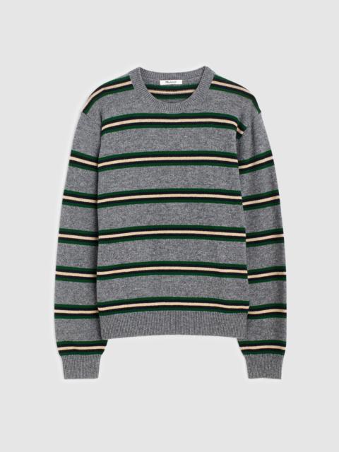 Madewell Textured-Stitch Crewneck Sweater in Harbor Wool Blend