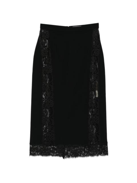 ELIE SAAB lace midi skirt