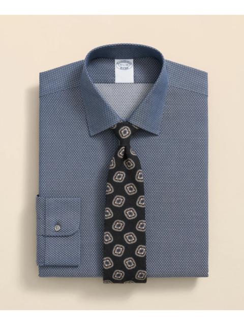 Brooks Brothers Stretch Supima® Cotton Non-Iron Dobby Ainsley Collar Dress Shirt