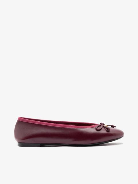 Larroudé Pavlova Ballet Flat Ruby Leather