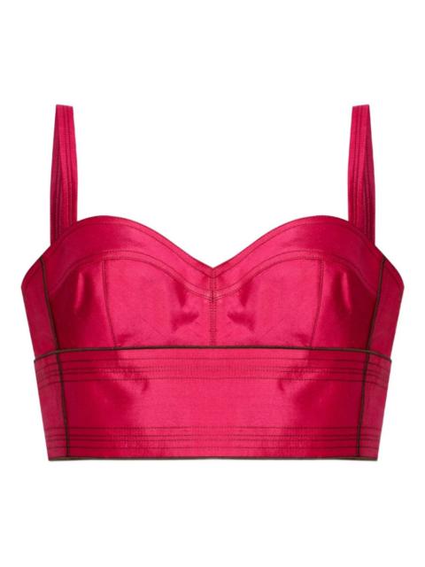 TORY BURCH silk cropped top