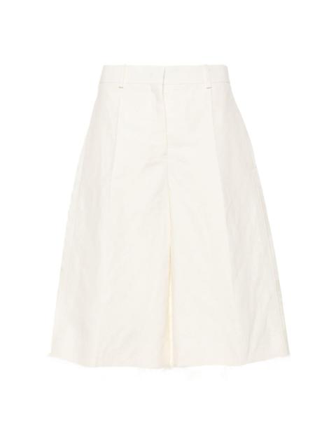 panelled high-waist bermuda shorts