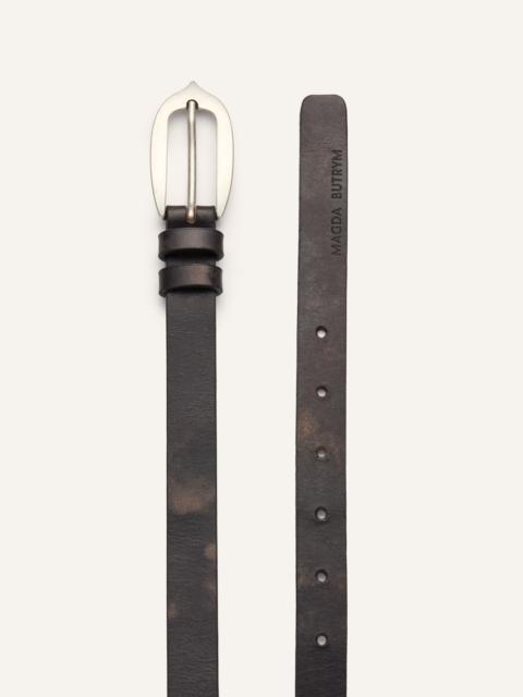MAGDA BUTRYM Archer buckle leather belt in vintage brown