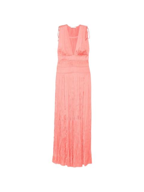 ULLA JOHNSON Tasneem tie-straps V-neck midi dress