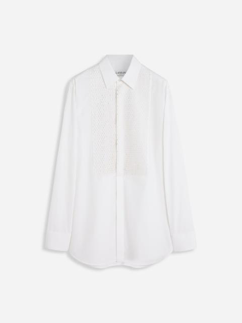 Lanvin REGULAR FIT SHIRT WITH EMBROIDERED PLASTRON