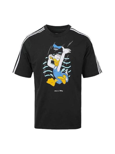 Men's adidas neo Donald Duck Sports Short Sleeve Black T-Shirt GJ5647