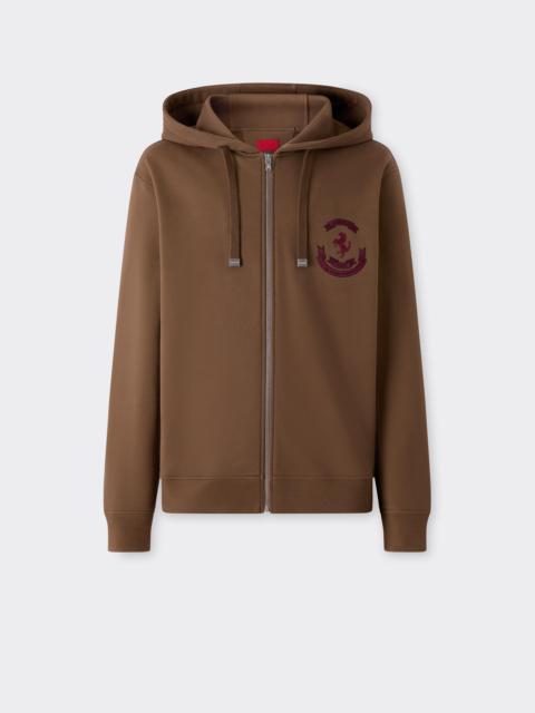 Ferrari Cotton Hooded Sweatshirt with Prancing Horse