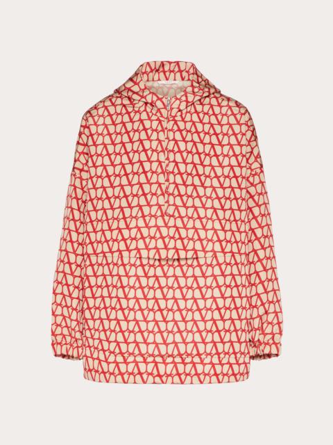 Valentino SILK FAILLE ANORAK WITH ALL-OVER TOILE ICONOGRAPHE PRINT