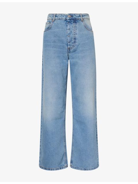 AMI Paris Wide-Leg Denim Jeans