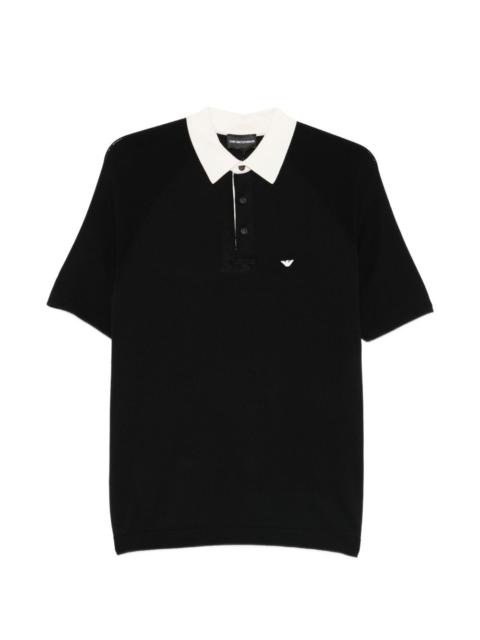 EMPORIO ARMANI logo-embroidered polo shirt