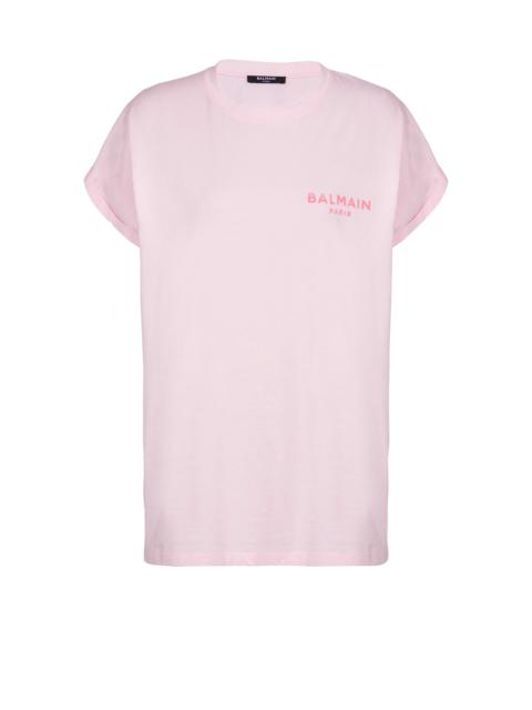 Balmain T-shirt with flocked Balmain Paris logo