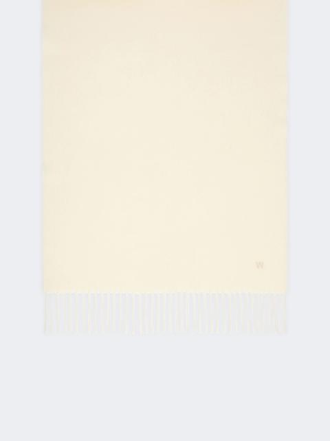 WEEKEND Max Mara SCOGLIO Plain wool stole - WHITE