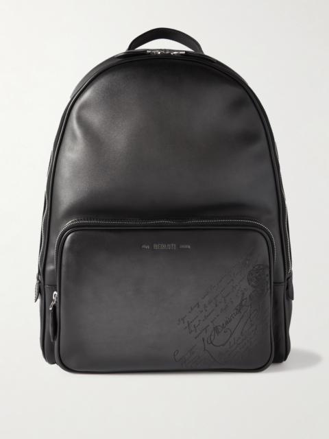 Berluti Time Off Scritto Logo-Debossed Venezia Leather Backpack