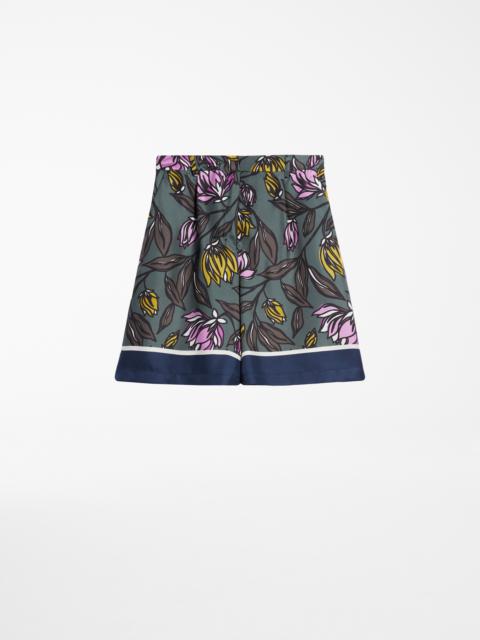 Max Mara TIMES Printed silk shorts