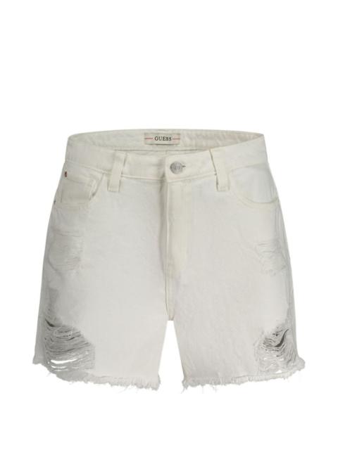 GUESS USA distressed frayed mini shorts
