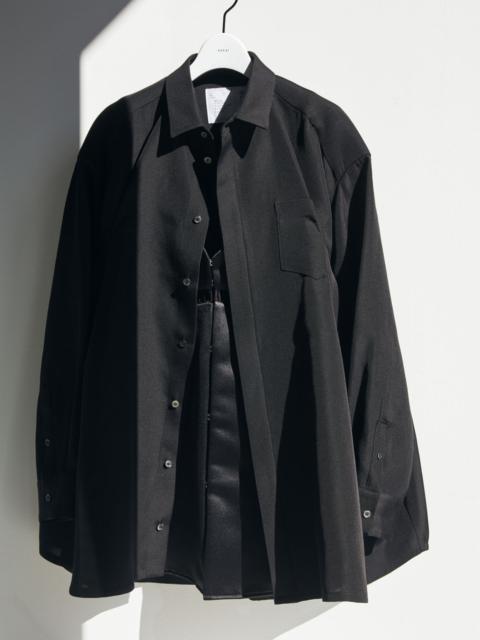 sacai zip-detail mini shirtdress - Black